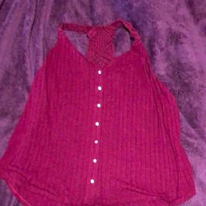 BNWT Maurices button up tank with racer back.